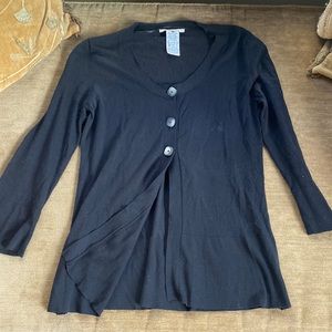 Gerard Darel silk and cotton black classic cardigan
